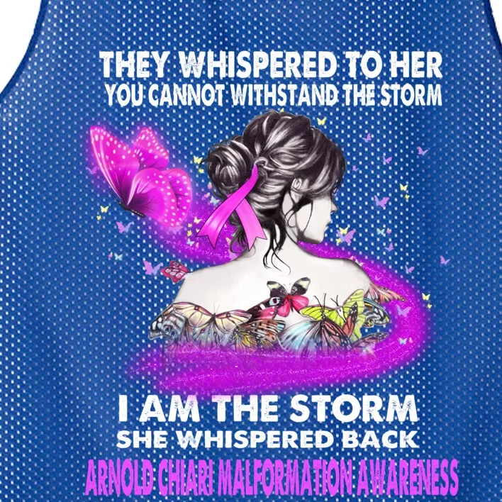 I Am The Storm Arnold Chiari Malformation Awareness Gift Mesh Reversible Basketball Jersey Tank