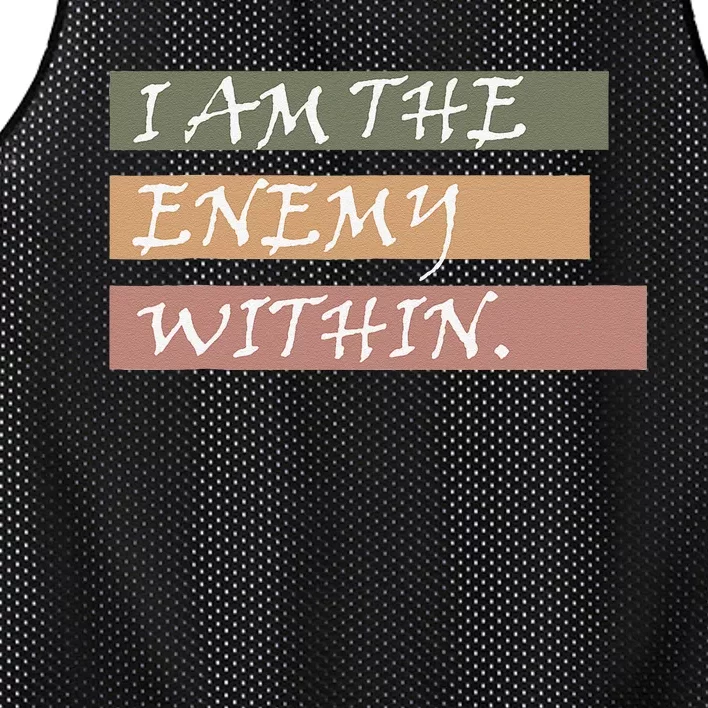 I Am The Enemy Within Mesh Reversible Basketball Jersey Tank