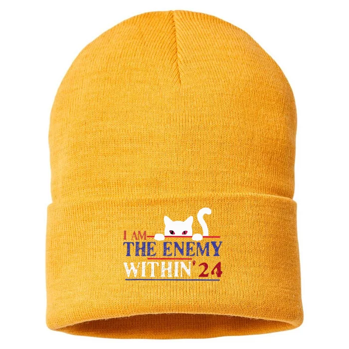 I Am The Enemy Within Kamala Harris 2024 Sustainable Knit Beanie