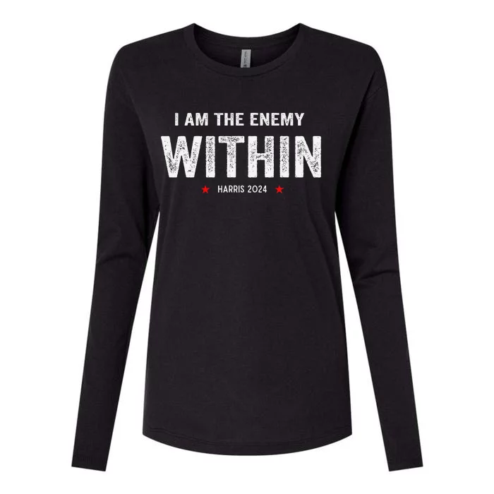 I Am The Enemy Within Womens Cotton Relaxed Long Sleeve T-Shirt