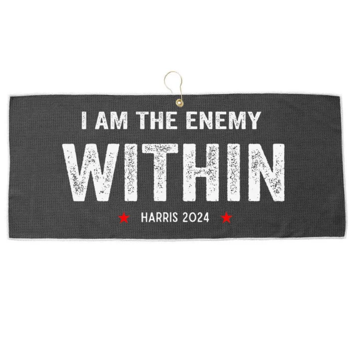 I Am The Enemy Within Large Microfiber Waffle Golf Towel