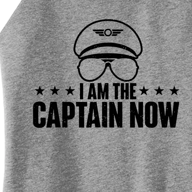 I Am The Captain Now Airplane Aircraft Lover Airline Pilot Women’s Perfect Tri Rocker Tank