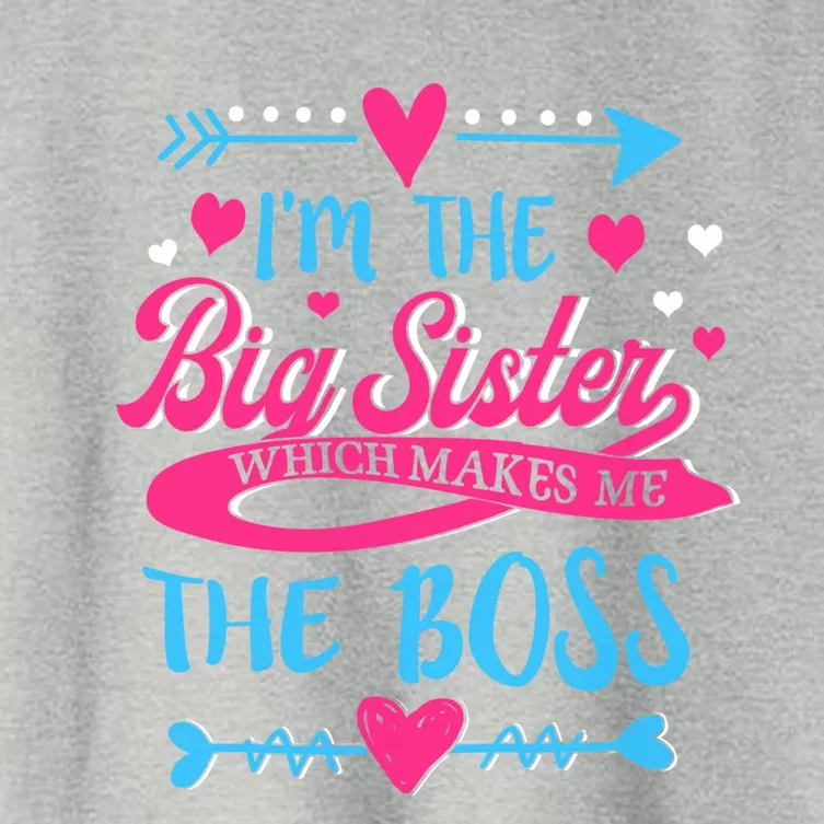 I Am The Big Sister Which Makes Me The Boss Meaningful Gift Women's Crop Top Tee