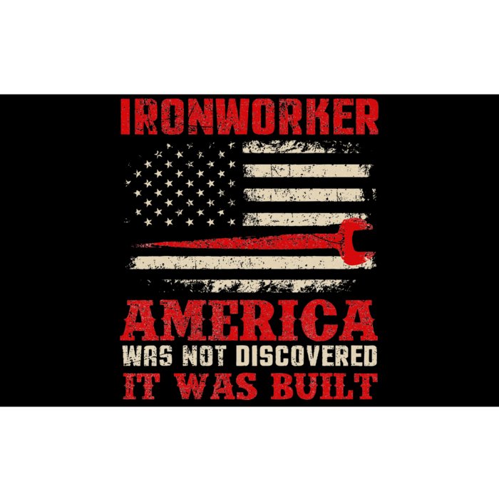 Ironworker American USA Flag Ironworking Worker Rodbuster Bumper Sticker