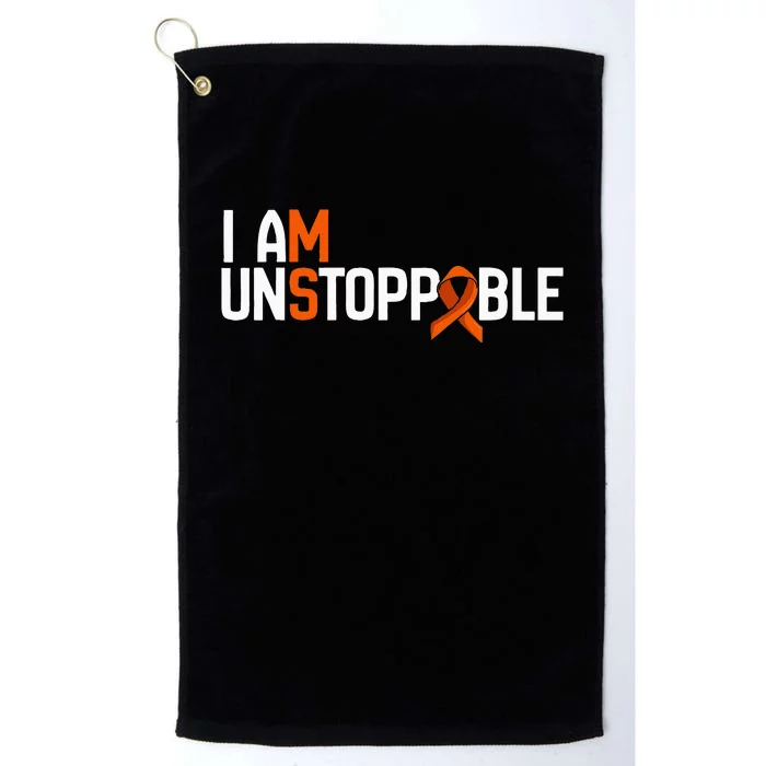 I Am Unstoppable Multiple Sclerosis Ms Awareness Platinum Collection Golf Towel