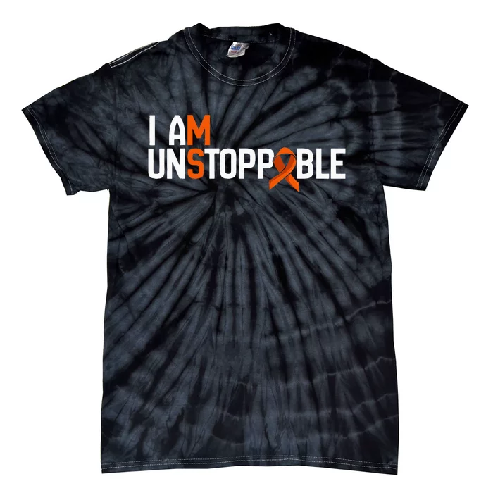 I Am Unstoppable Multiple Sclerosis Ms Awareness Tie-Dye T-Shirt