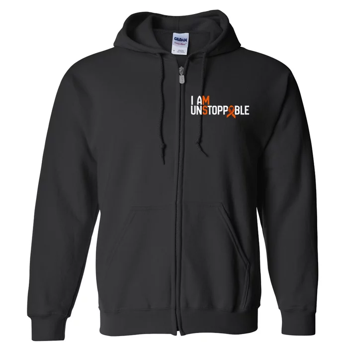 I Am Unstoppable Multiple Sclerosis Ms Awareness Full Zip Hoodie