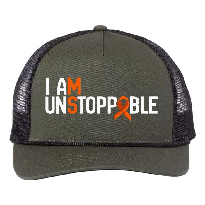 I Am Unstoppable Multiple Sclerosis Ms Awareness Retro Rope Trucker Hat Cap