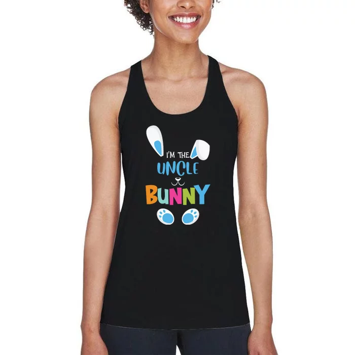 I'm A Uncle Bunny Cute Rabbit Ears Family Easter Day Women's Racerback Tank