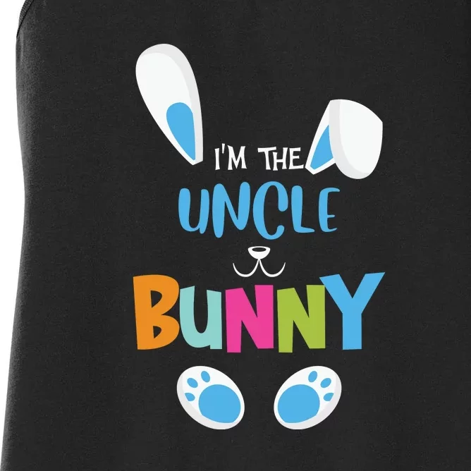 I'm A Uncle Bunny Cute Rabbit Ears Family Easter Day Women's Racerback Tank