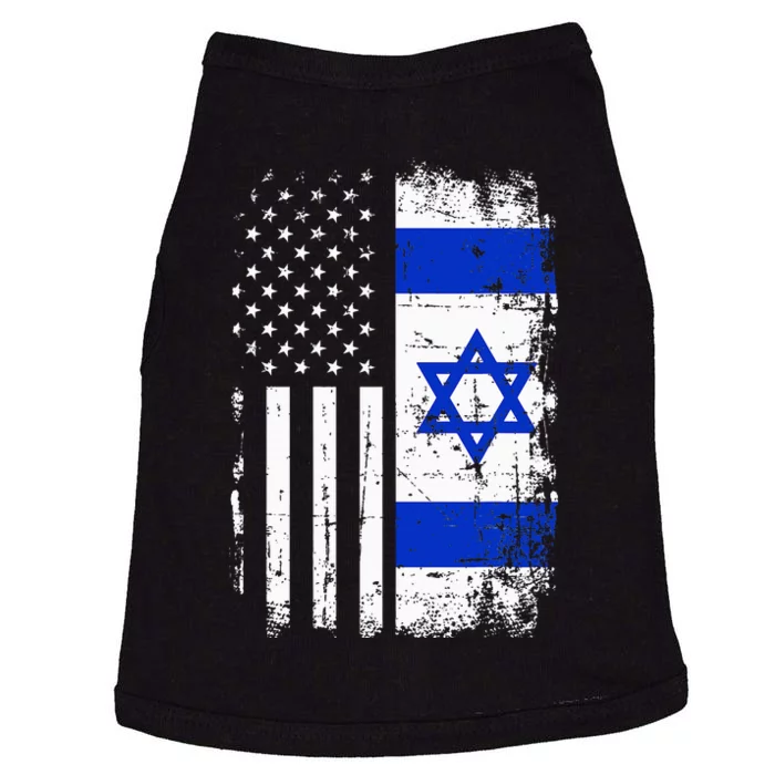 Israel and USA Friendship Flag Doggie Tank