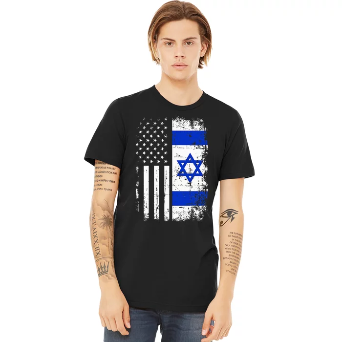 Israel and USA Friendship Flag Premium T-Shirt