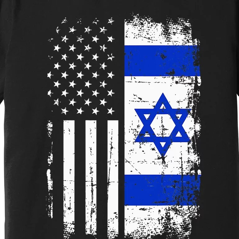 Israel and USA Friendship Flag Premium T-Shirt