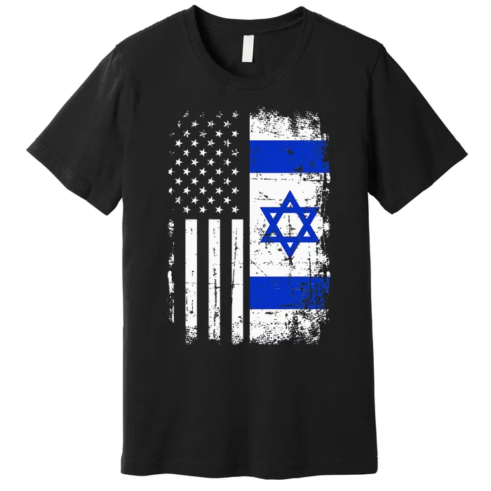 Israel and USA Friendship Flag Premium T-Shirt