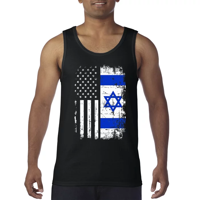 Israel and USA Friendship Flag Tank Top