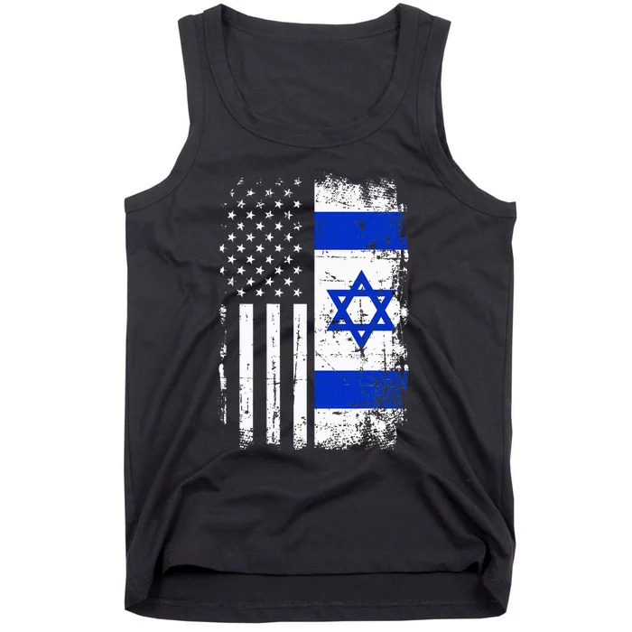 Israel and USA Friendship Flag Tank Top