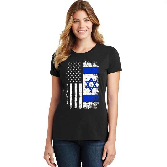 Israel and USA Friendship Flag Women's T-Shirt