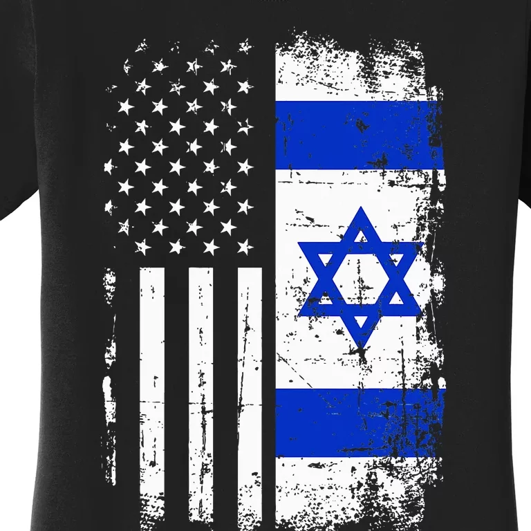 Israel and USA Friendship Flag Women's T-Shirt