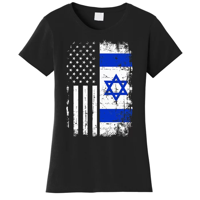 Israel and USA Friendship Flag Women's T-Shirt