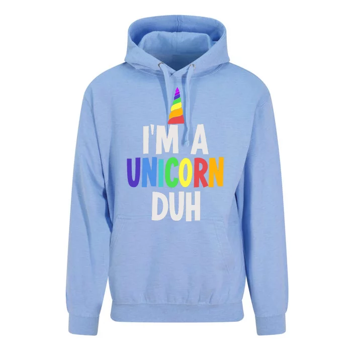 Im A Unicorn Duh Halloween Costume Unisex Surf Hoodie