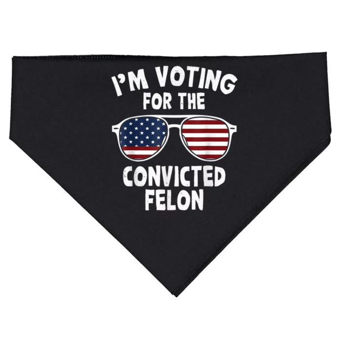 I Am Voting For A Convicted Felon Trump 2024 USA-Made Doggie Bandana