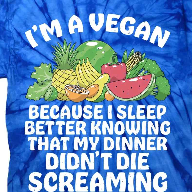 I'm A Vegan Vegetable Fruits Food Vegan Day Vegetarian Gift Tie-Dye T-Shirt