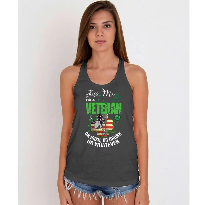 IM A Veteran Or Irish Or Drunk Or Whatever Patricks Women's Knotted Racerback Tank