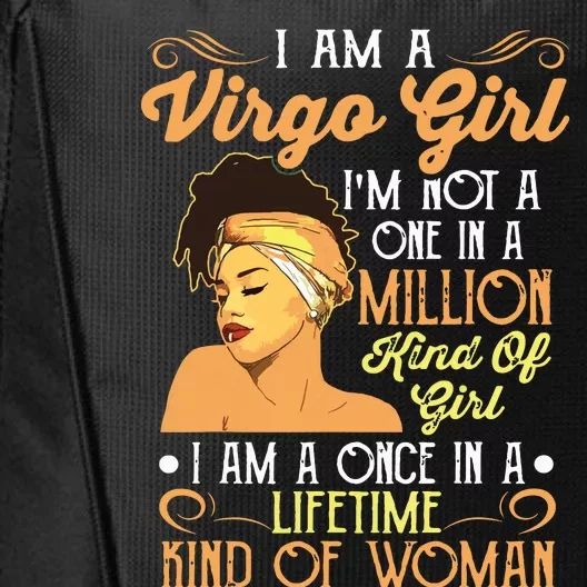 Im A Virgo Girl Black Women Shirts Virgo Girl City Backpack