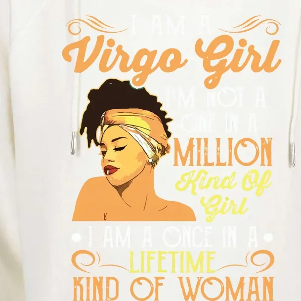 Im A Virgo Girl Black Women Shirts Virgo Girl Womens Funnel Neck Pullover Hood