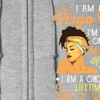 Im A Virgo Girl Black Women Shirts Virgo Girl Full Zip Hoodie