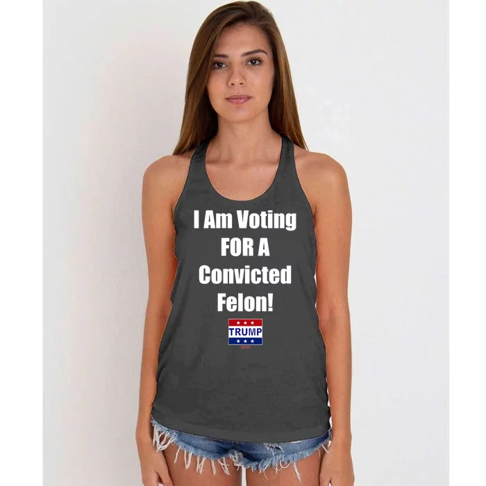 I Am Voting For A Convicted Felon Trump 2024 Women's Knotted Racerback Tank