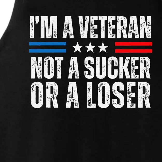 IM A Veteran Not A Sucker Or A Loser Ladies Tri-Blend Wicking Tank