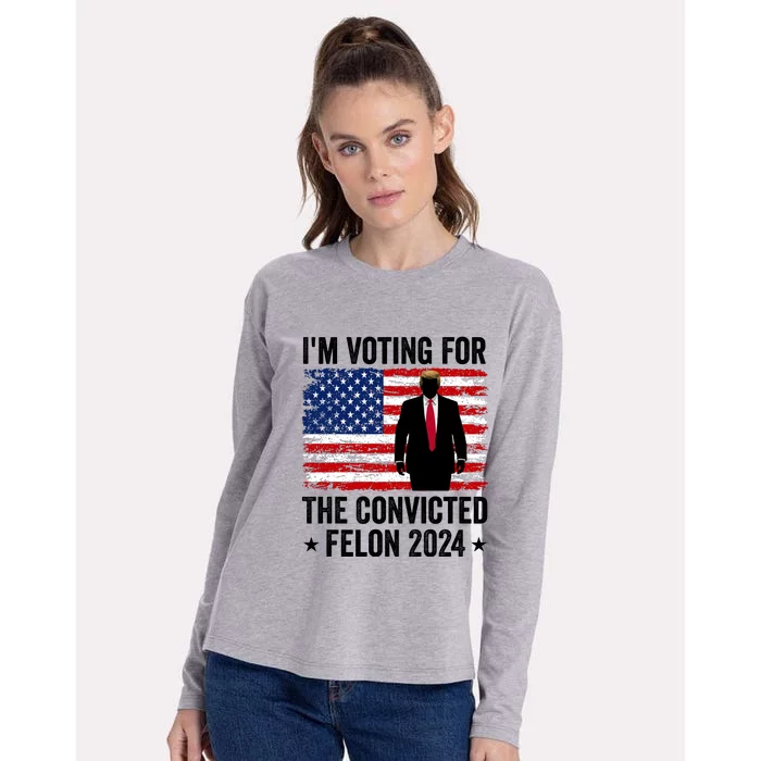 Convinced Felon 2024 Womens Cotton Relaxed Long Sleeve T-Shirt