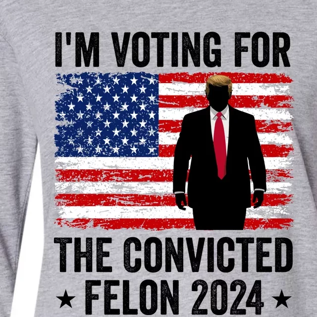 Convinced Felon 2024 Womens Cotton Relaxed Long Sleeve T-Shirt