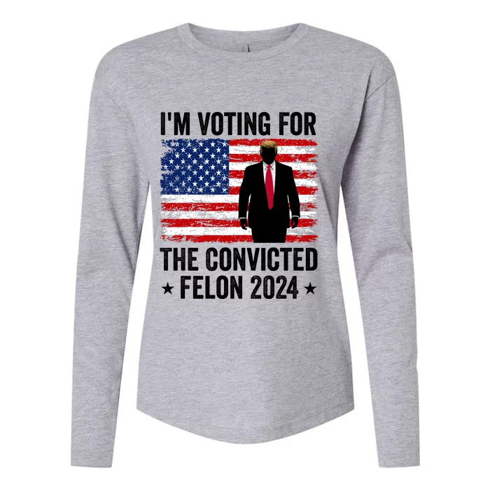 Convinced Felon 2024 Womens Cotton Relaxed Long Sleeve T-Shirt