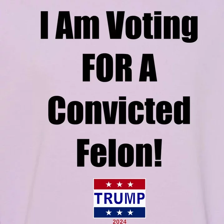 I Am Voting For A Convicted Felon Trump 2024 Garment-Dyed Sweatshirt