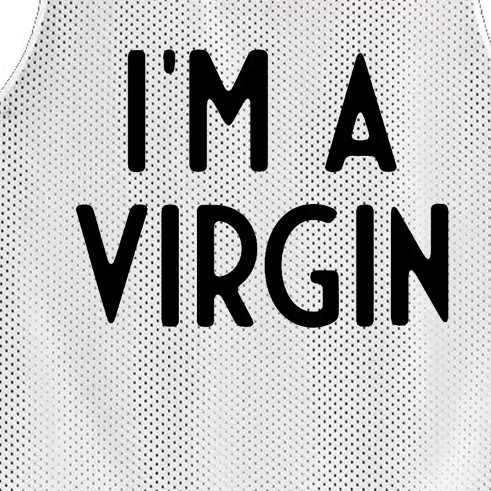 Im A Virgin I Funny White Lie Party Mesh Reversible Basketball Jersey Tank