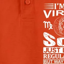 Im A Virgo Son Great Gift Funny Virgo Quote Funny Gift Dry Zone Grid Performance Polo