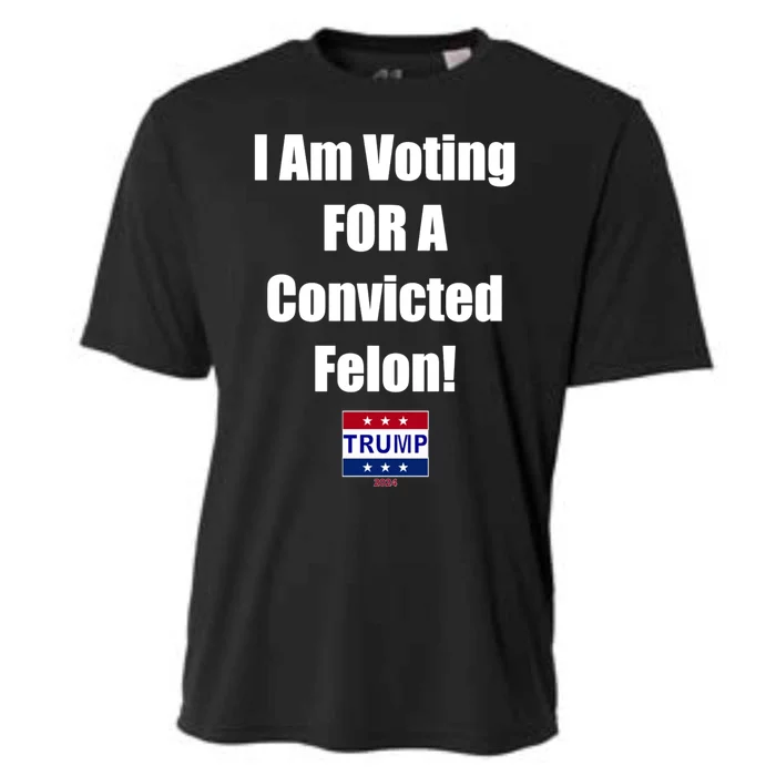 I Am Voting Convicted Felon Trump 2024 Gift Cooling Performance Crew T-Shirt