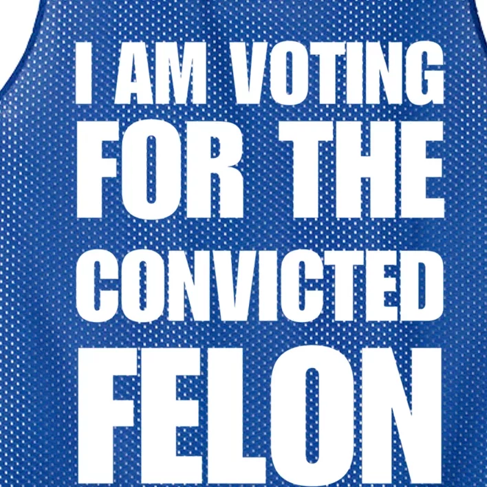 I Am Voting For The Convicted Felon Funny Gift Mesh Reversible Basketball Jersey Tank