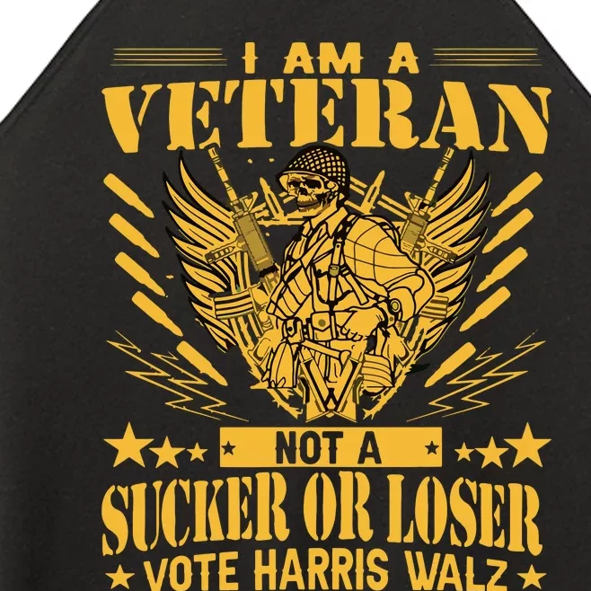 IM A Veteran Not A Sucker Or A Loser Harris Walz 2024 Women’s Perfect Tri Rocker Tank