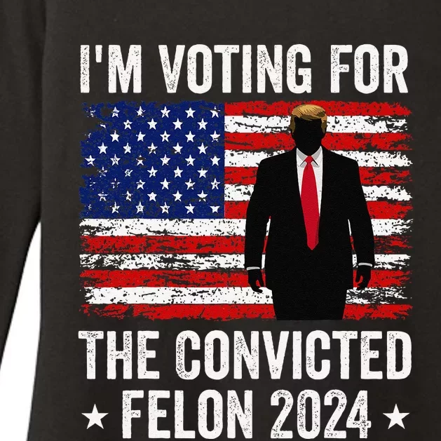 I Am Voting Convicted Felon 2024 Womens CVC Long Sleeve Shirt