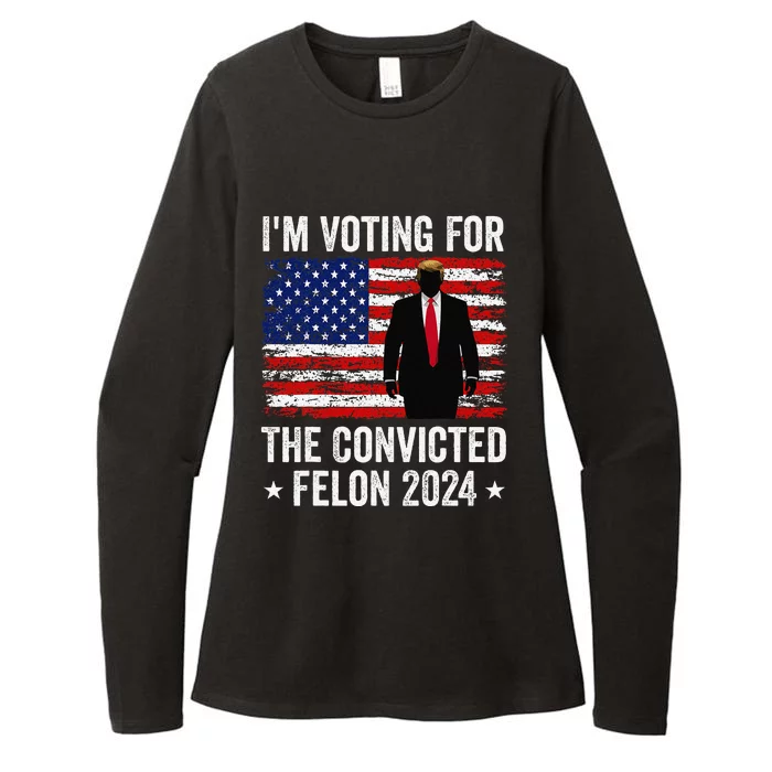 I Am Voting Convicted Felon 2024 Womens CVC Long Sleeve Shirt