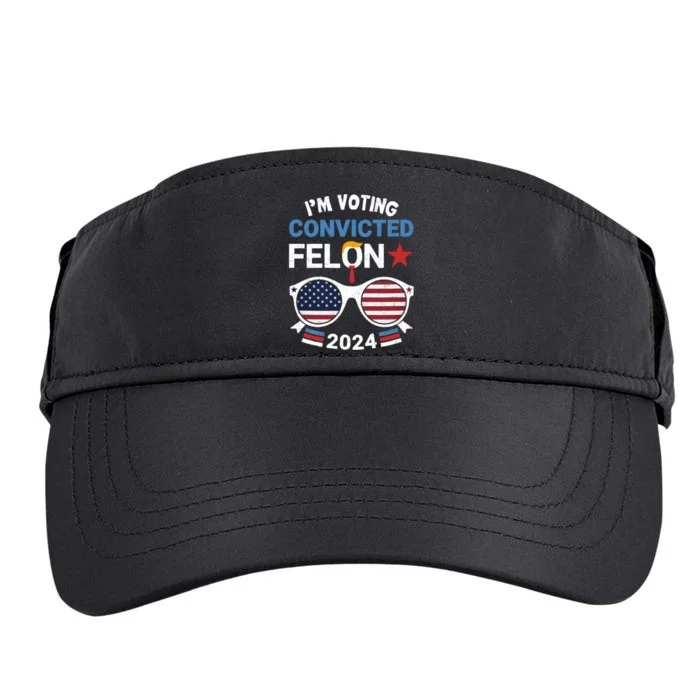 I Am Voting Convicted Felon 2024 Retro 2024 Convicted Felon Adult Drive Performance Visor