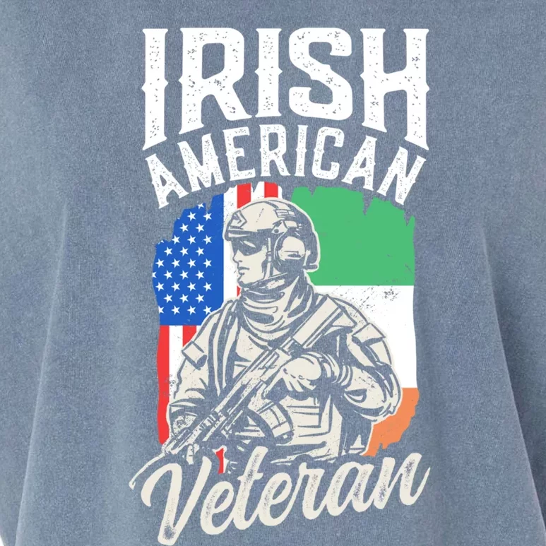 Irish American Veteran Roots Family Ireland Us Usa America Great Gift Garment-Dyed Women's Muscle Tee