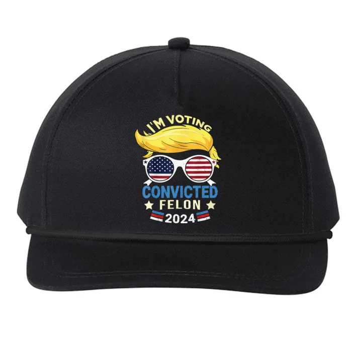 I Am Voting Convicted Felon 2024 Trump 2024 Snapback Five-Panel Rope Hat