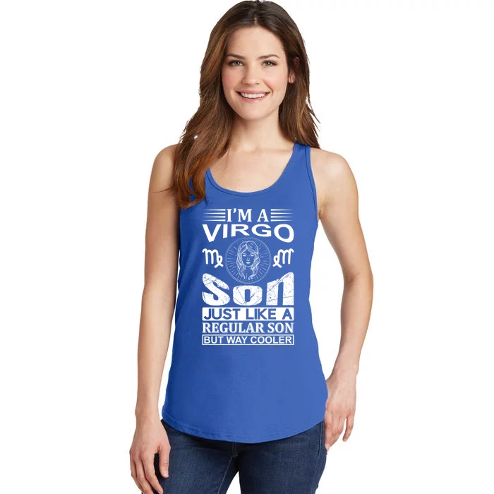 Im A Virgo Son Meaningful Gift Funny Virgo Quote Funny Gift Ladies Essential Tank