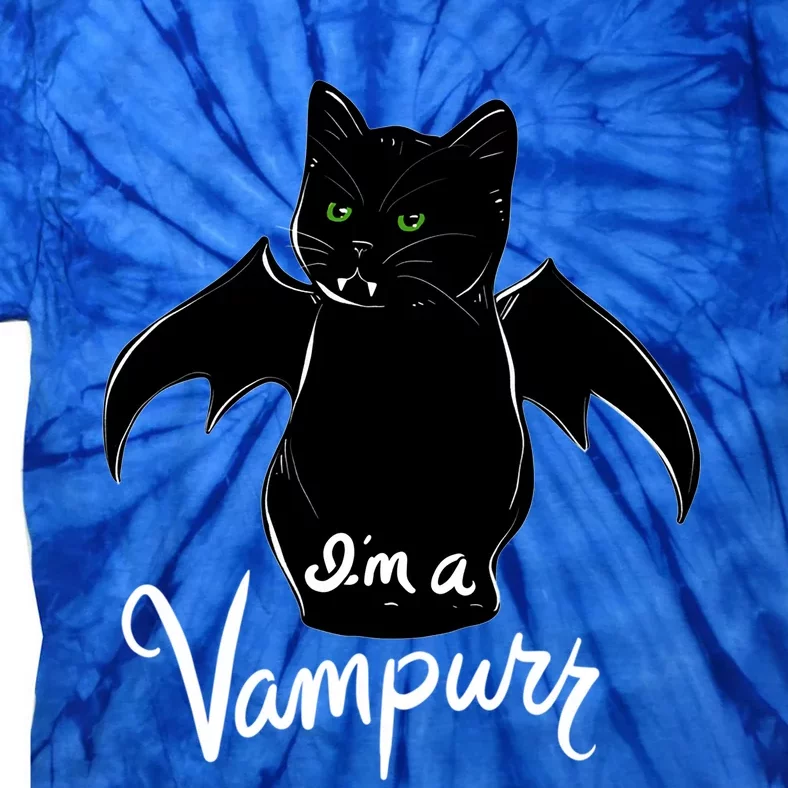 Im A Vampurr Stay Spooky Cute Cat Funny Gift Tie-Dye T-Shirt