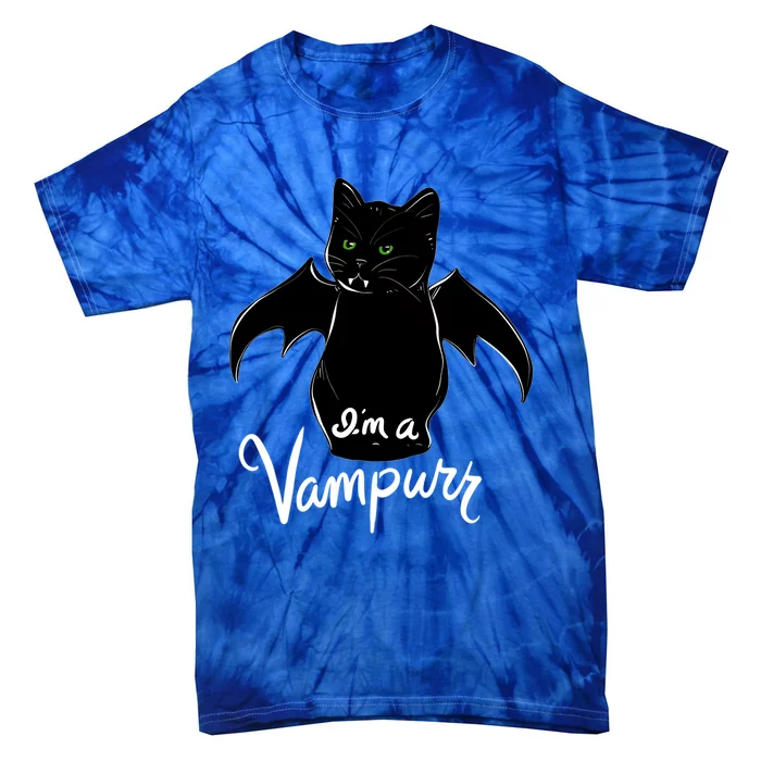 Im A Vampurr Stay Spooky Cute Cat Funny Gift Tie-Dye T-Shirt