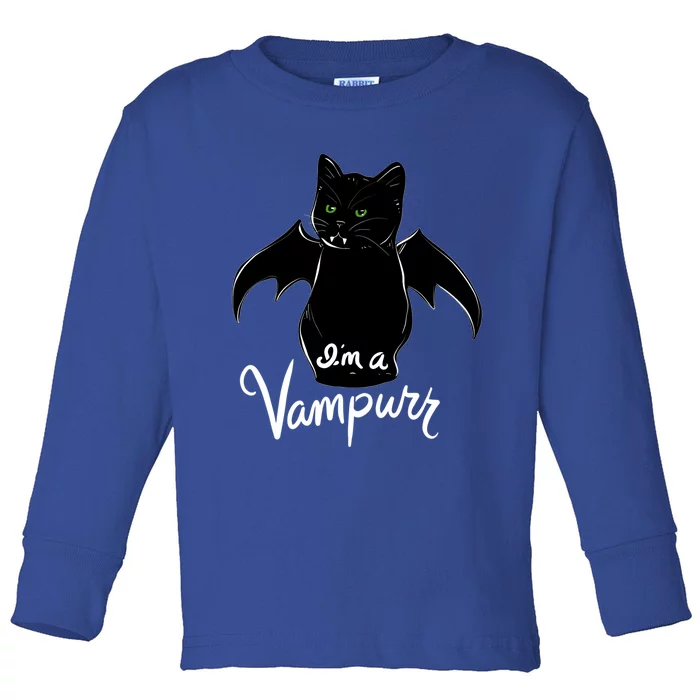 Im A Vampurr Stay Spooky Cute Cat Funny Gift Toddler Long Sleeve Shirt